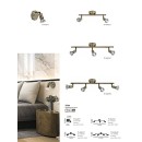SE 140-BR1 (x6) Saba Packet Bronze adjustable spotlight+