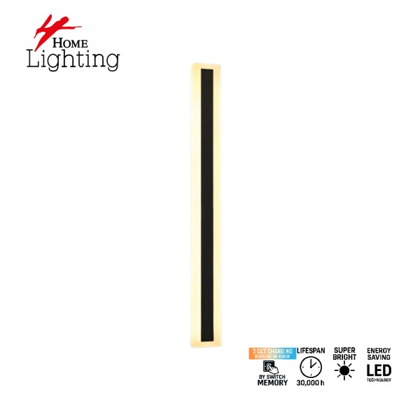 SE LED 80 LINEAX  WALL LAMP  3CCT WITH MEMORY  BLACK  2 YEARS WARRANTY
