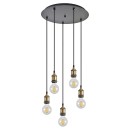 SE21-BR-10-5BL-SH3  MAGNUM BRONZE Brown Shade Pendant+