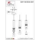 SE21-NM-5-NM6 ADEPT TUBE NICKEL MAT Nickel Matt Pendant+