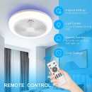 SE LED F46 DALTON WHITE FAN 30W*2 SMART WITH CONTROL 46x46x20cm 3000k-6500k 85-265V 2 YEARS WAR