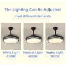 SE LED 36 FAMA BLACK FAN 105x35cm 36W IP20 3CCT 2 YEARS WARRANTY