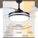 SE LED 36 FAMA BLACK FAN 105x35cm 36W IP20 3CCT 2 YEARS WARRANTY