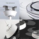 SE LED 36 FAMA BLACK FAN 105x35cm 36W IP20 3CCT 2 YEARS WARRANTY