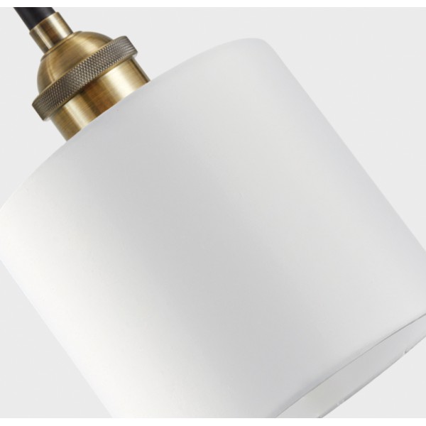 SE21-BR-10-5BL-SH1 MAGNUM BRONZE White Shade Pendant+