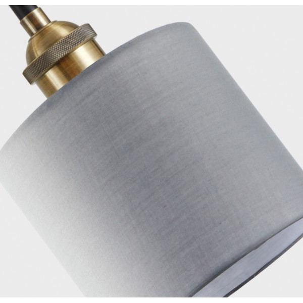 SE21-BR-10-4BL-SH2  MAGNUM BRONZE Grey Shade Pendant+