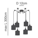 SE21-BR-10-BL6-SH2  MAGNUM BRONZE Grey Shade Pendant+