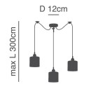 SE21-BR-10-BL3-SH123 MAGNUM FLEX White, Grey, Brown Shade Pendant+
