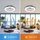 SE LED F50 MARCO BLACK FAN 30W*2 SMART WITH CONTROL 50X50X20cm 3000k-6500k 85-265V 2 YEARS WARR