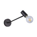 SE21-BL-22-SH1 ADEPT BLACK WALL LAMP WHITE SHADE+