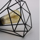 SE21-BL-33 MILA BLACK METAL GRID PENDANT Δ3