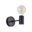 SE21-BL-16-SH2 ADEPT BLACK WALL LAMP GREY SHADE+