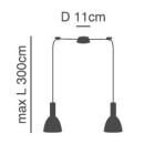 SE21-GM-4-BL2-MS40 ADEPT TUBE Gold Matt Pendant Black Metal Shade+