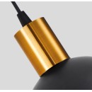 SE21-GM-9-MS3 ADEPT WALL LAMP Gold Matt and Black Metal Wall Lamp Black Metal Shade+