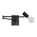 SE21-BL-52-GR1 ADEPT WALL LAMP Black Wall Lamp with Switcher and Black Metal Grid+
