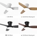  SE LED F100 WINDY BLACK-BROWN FAN 30W*2 SMART WITH CONTROL 100x100x50cm 3000k-6500k 85-265V 2 