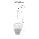 SE21-14-11 IMPERIAL CASCADE GOLD Φ60*42-120cm  E14*11   2 YEARS WARRANTY