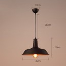 SE21-BL-35 SPACE PENDANT LAMP BLACK E27 35x100cm IP20 220V 2 YEARS WARRANTY