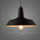 SE21-BL-35 SPACE PENDANT LAMP BLACK E27 35x100cm IP20 220V 2 YEARS WARRANTY
