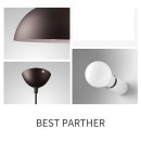 SE21-BL-40 CAMPANA PENDANT BLACK E27 40x100cm IP20 220V 2 YEARS WARRANTY