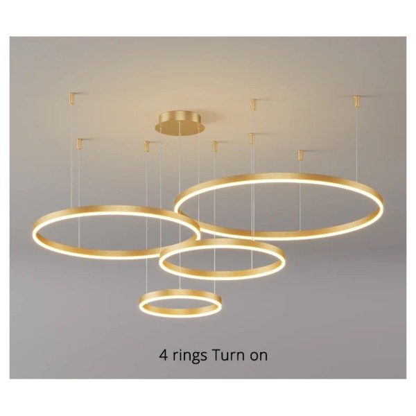 SE LED 4 KANKO PENDANT GOLD 96 3CCT 80x60x40x20cm IP20 220V 2 YEARS WARRANTY