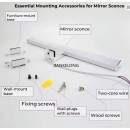 SE-BL-40 MULAN WALL LAMP BLACK 40CM 3CCT 8W WITH MEMORY