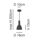 SE21-NM-4-3NM-MS2 ADEPT TUBE Nickel Matt Pendant Black Metal Shade+