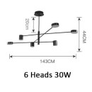 SE LED 30 PIEDRA BLACK  PENDANT 143x12x25,5cm 30W IP20 3CCT 2 YEARS WARRANTY