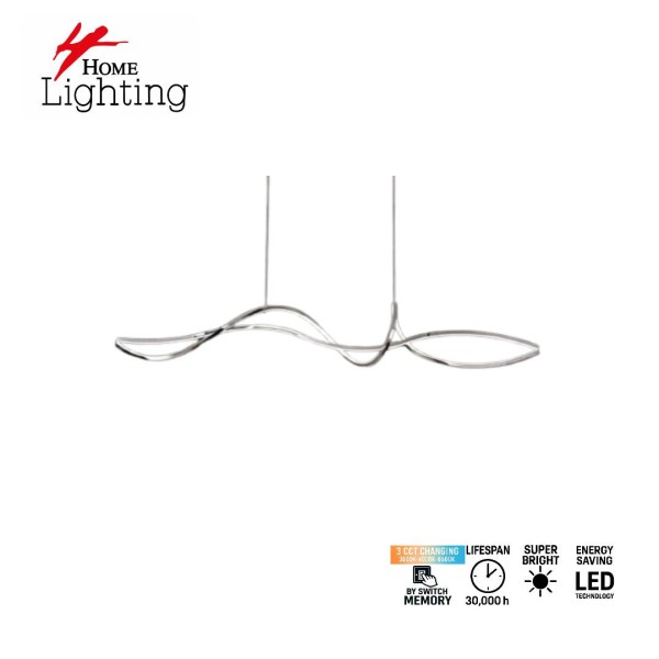 SE LED 100 ONIS CHROME  PENDANT 18W 3CCT 10*2*10cm  IP20  2 YEARS WARRANTY