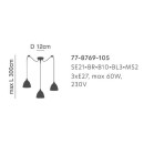 SE21-BR-10-BL3-MS3 MAGNUM BRONZE Black Metal Shade Pendant+
