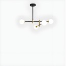 SE21-HA-4 HARUTO BLACK AND GOLD PENDANT OPAL 83x45cm  E27*4  MAX 60W IP20  2 YEARS WARRANTY