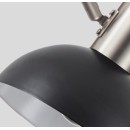 SE21-NM-52-MS3 ADEPT WALL LAMP Nickel Matt Wall lamp with Switcher and Black Metal Shade+