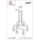 SE21-BL-100-GR2 ADEPT PENDANT Black Metal Pendant Black Metal Grid+