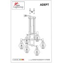 SE21-BL-100-GR1 ADEPT PENDANT Black Metal Pendant Black Metal Grid+