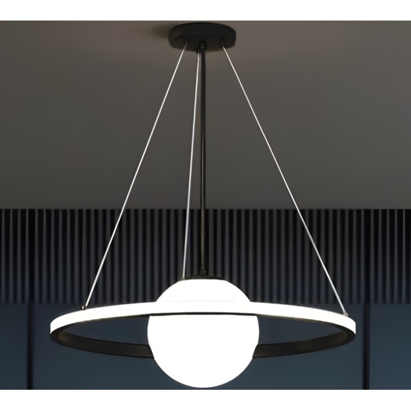 SE LED 50 PAULA PENDANT BLACK 24W 3CCT+E14 50x100cm IP20 220V 2 YEARS WARRANTY