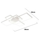 SE LED 4 TESSERA WHITE 58*32*10cm 3CCT WITH MEMORY IP20 28W 2 YEARS WARRANTY