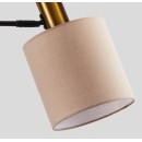 SE21-GM-9-SH3 ADEPT WALL LAMP Gold Matt and Black Metal Wall Lamp Brown Shade+