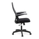 Καρέκλα γραφείου Melani Megapap με διπλό ύφασμα Mesh σε χρώμα γκρι - μαύρο 66,5x70x102/112εκ.