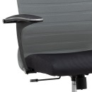 Καρέκλα γραφείου Melani Megapap με διπλό ύφασμα Mesh σε χρώμα γκρι - μαύρο 66,5x70x102/112εκ.
