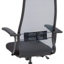 Καρέκλα γραφείου εργονομική Antonio Megapap με ύφασμα Mesh σε μαύρο - γκρι 66,5x70x111,8/133εκ.