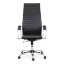 Καρέκλα γραφείου εργονομική Francy Megapap από τεχνόδερμα σε χρώμα μαύρο 66,5x70x113,3/131εκ.
