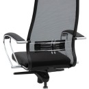 Καρέκλα γραφείου εργονομική Samurai-1 Megapap με ύφασμα Mesh σε μαύρο 70x71x123/138εκ.
