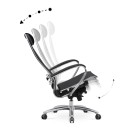 Καρέκλα γραφείου εργονομική Samurai-2 Megapap με ύφασμα Mesh σε μαύρο 70x71x123/138εκ.