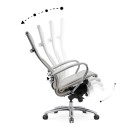 Καρέκλα γραφείου εργονομική Samurai-6 Megapap από τεχνόδερμα σε λευκό 70x70x122/133εκ.