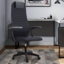 Καρέκλα γραφείου Darkness Megapap με διπλό ύφασμα Mesh σε μαύρο 63x58x123/133εκ.