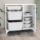Ντουλάπι κουζίνας/μπάνιου Kayra Megapap με 3 καλάθια χρώμα λευκό 77,2x30x77,3εκ.