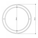 Καθρέφτης τοίχου Merlin Megapap χρώμα μαύρο 57x2x57εκ.