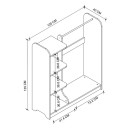 Έπιπλο εισόδου Rozesme Megapap χρώμα λευκό 120x40x135εκ.