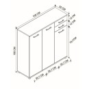 Παπουτσοθήκη - ντουλάπι Polly Megapap χρώμα pine oak 108x35x108εκ.