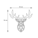 Απλίκα τοίχου Deer Megapap E27 μεταλλική χρώμα μαύρο 55x12x55εκ.